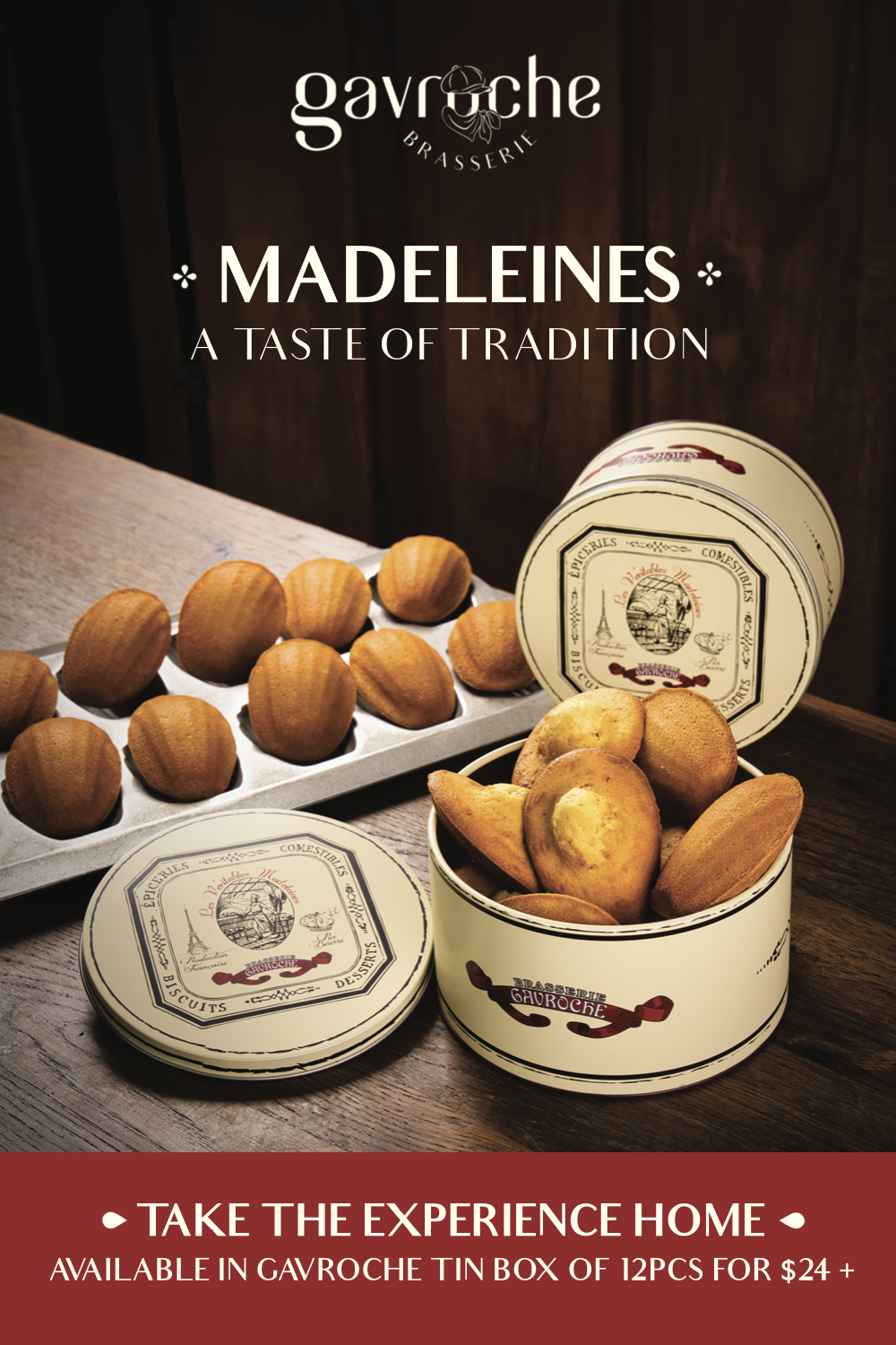 Madeleines to go Brasserie Gavroche Singapore