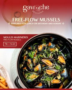 Free-Flow Mussels Available for lunch on Saturday and Sunday